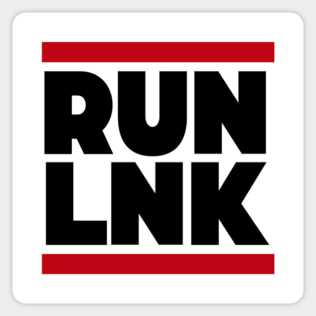 Run LNK // Funny Lincoln Nebraska Parody Sticker by SLAG_Creative